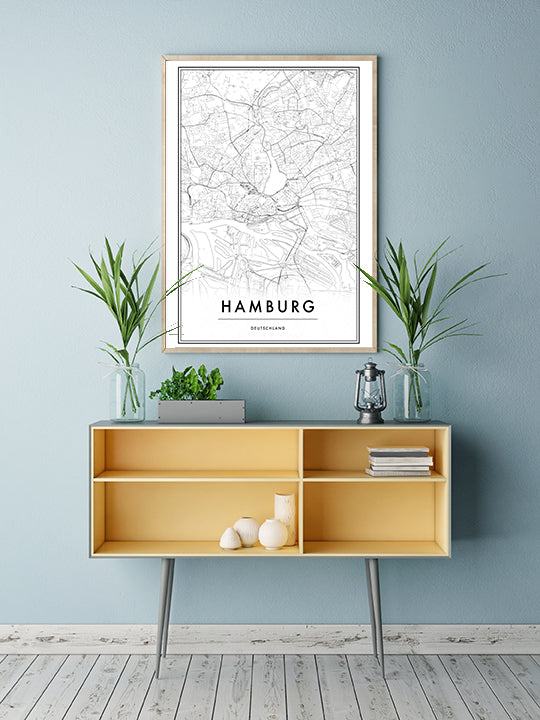 Hamburg Map juliste