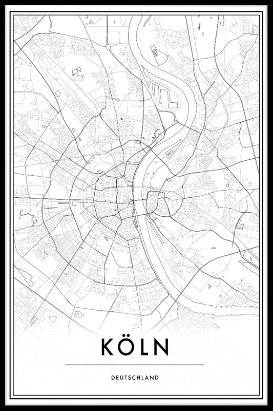 Köln Map juliste