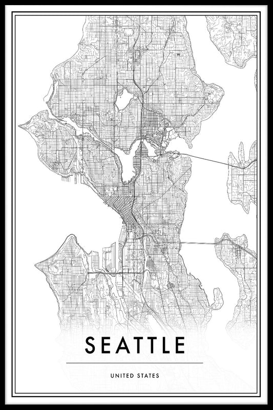 Seattle Map juliste