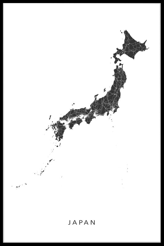 Japan Map N02 juliste