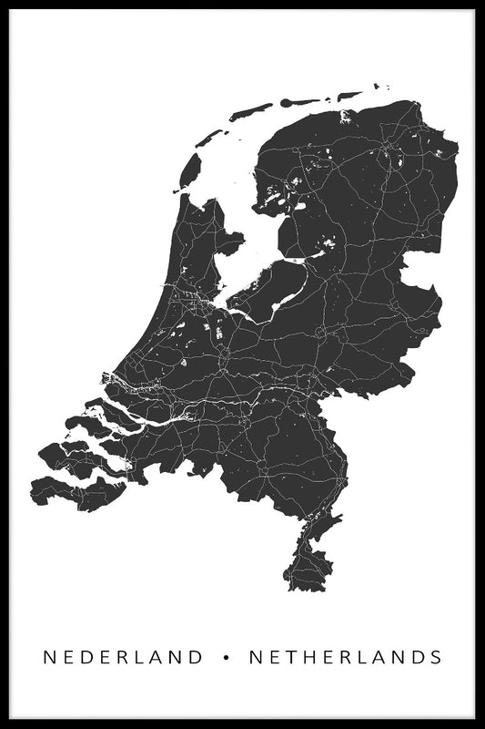 Netherlands Map juliste