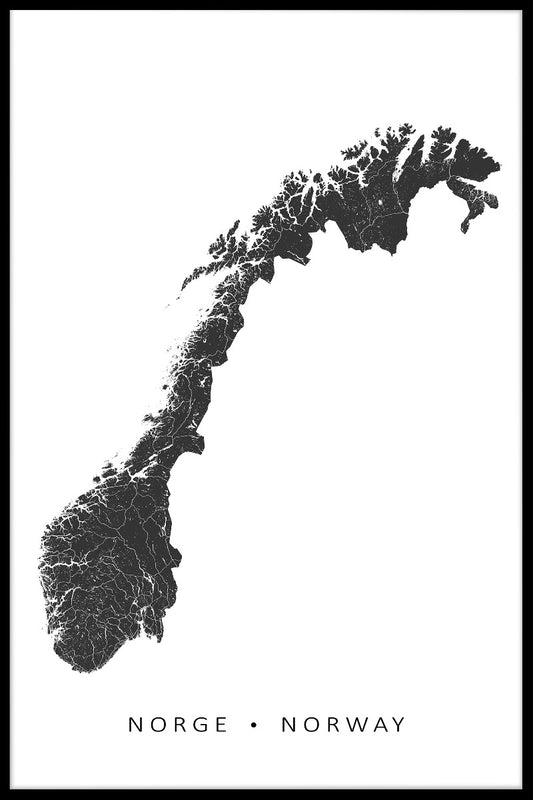 Norway Map juliste