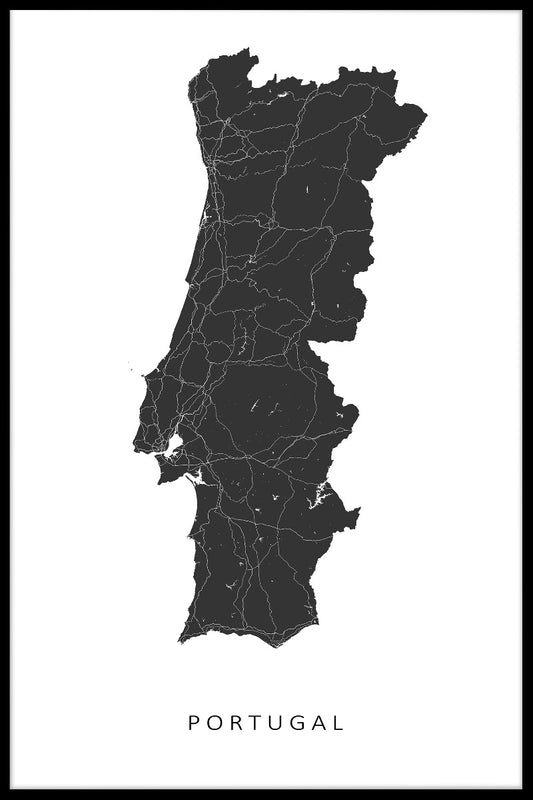 Portugal Map juliste