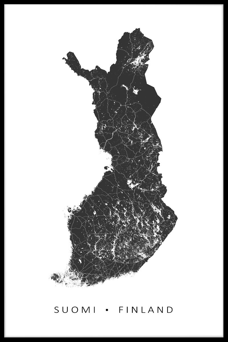 Finland Map N02 juliste