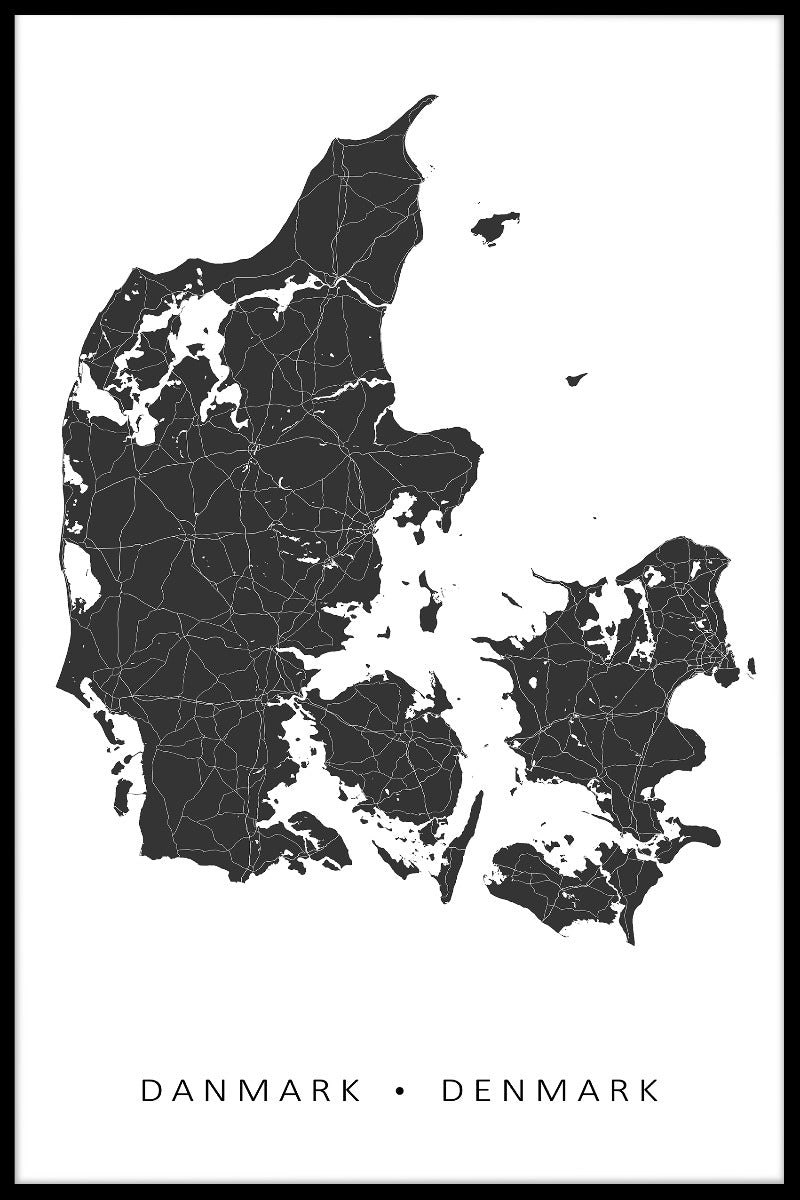Denmark Map juliste