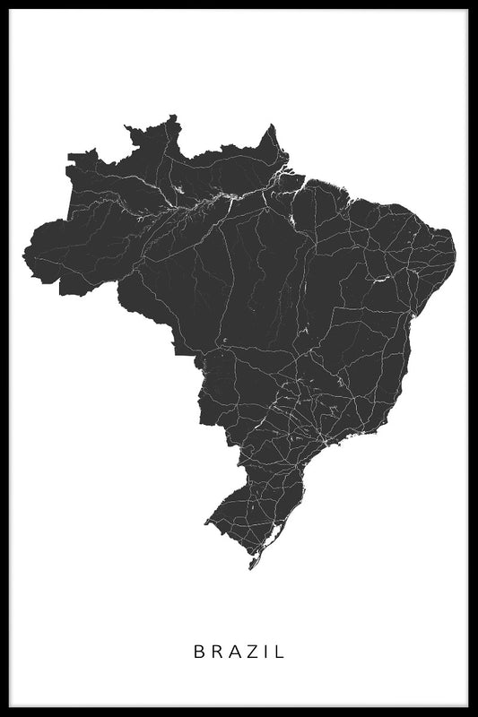 Brazil Map juliste