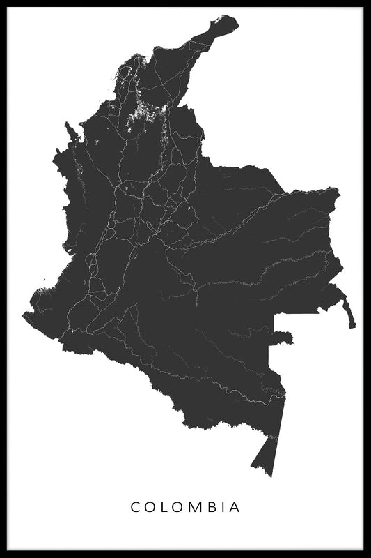Colombia Map juliste