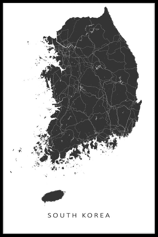 South Korea Map juliste