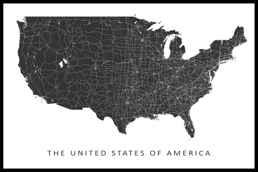 USA Map N02 juliste