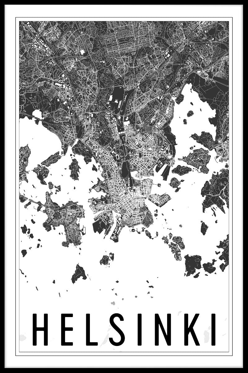 Helsinki Map N02 juliste