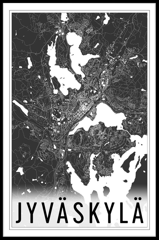 Jyväskylä Map N02 juliste