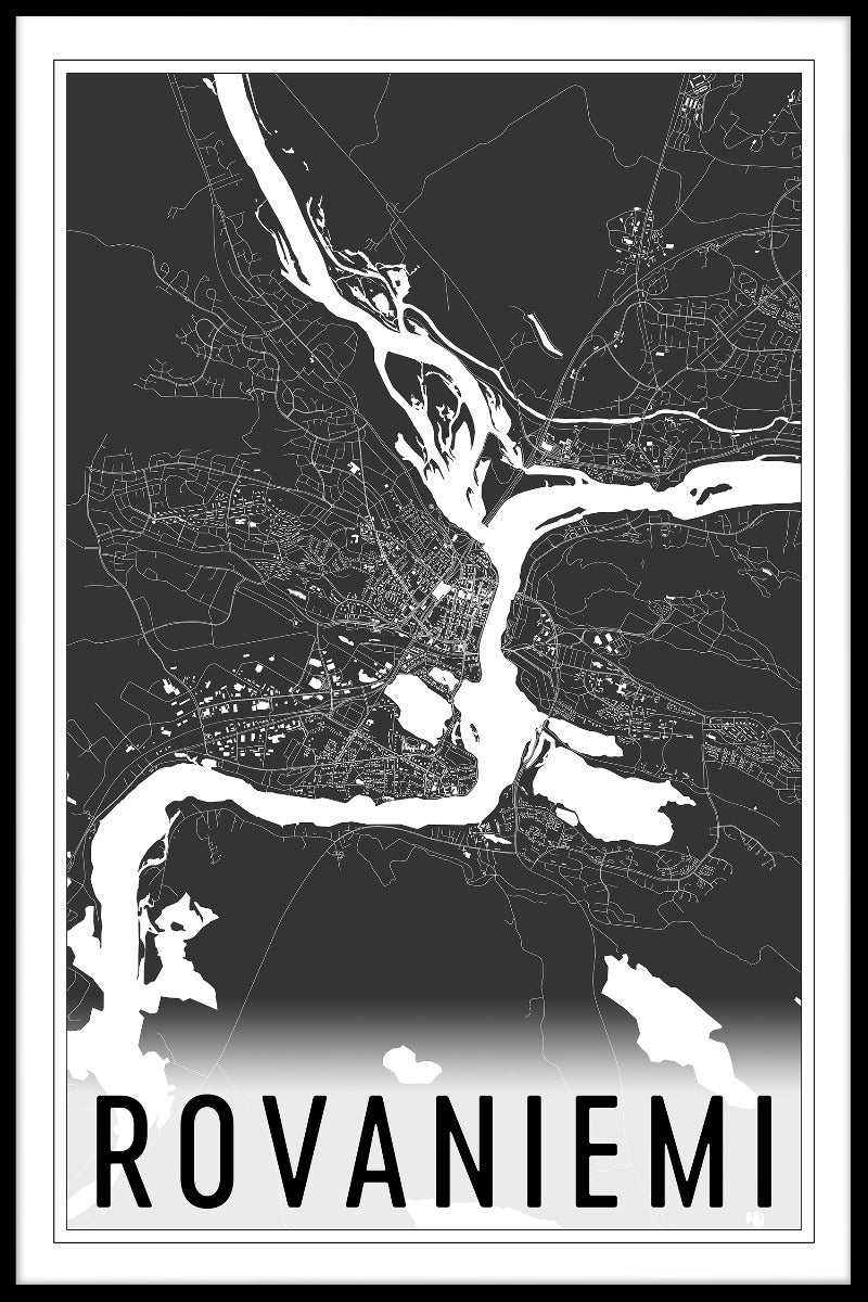 Rovaniemi Map N02 juliste