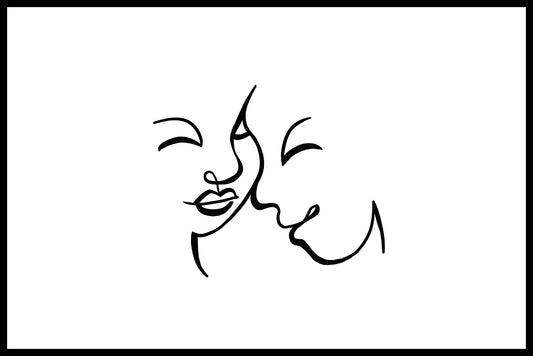 Couple Line Art juliste