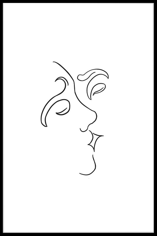 Face Line Art juliste