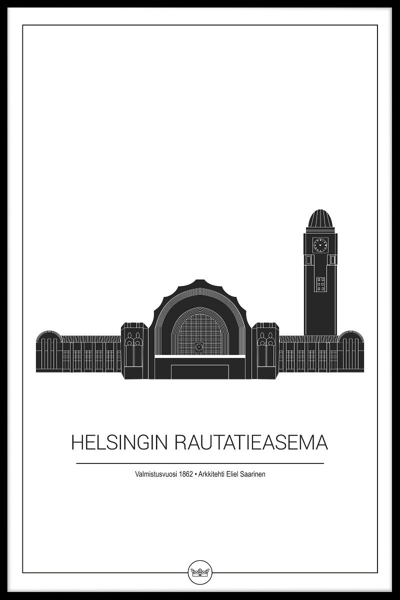 Rautatieasema Helsinki juliste