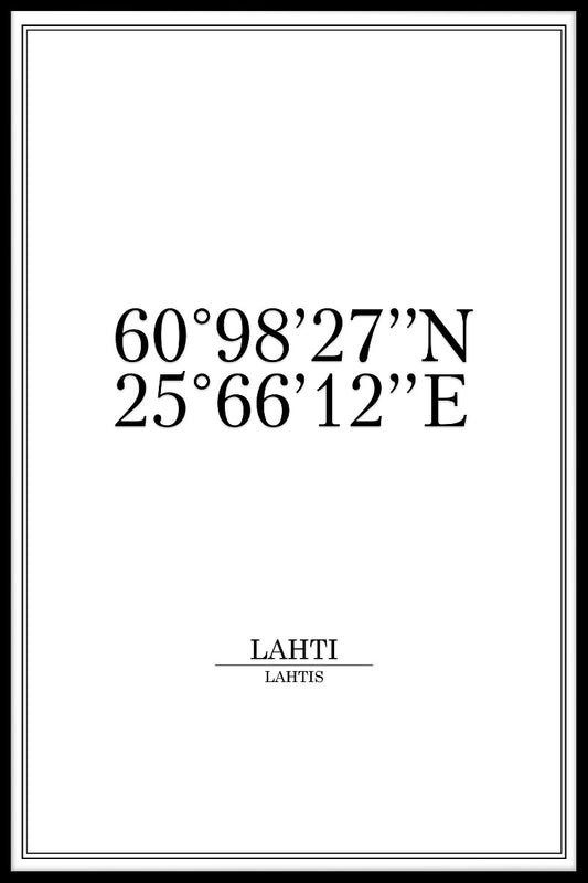 Lahti Coordinates juliste