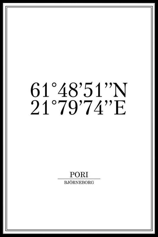 Pori Coordinates juliste