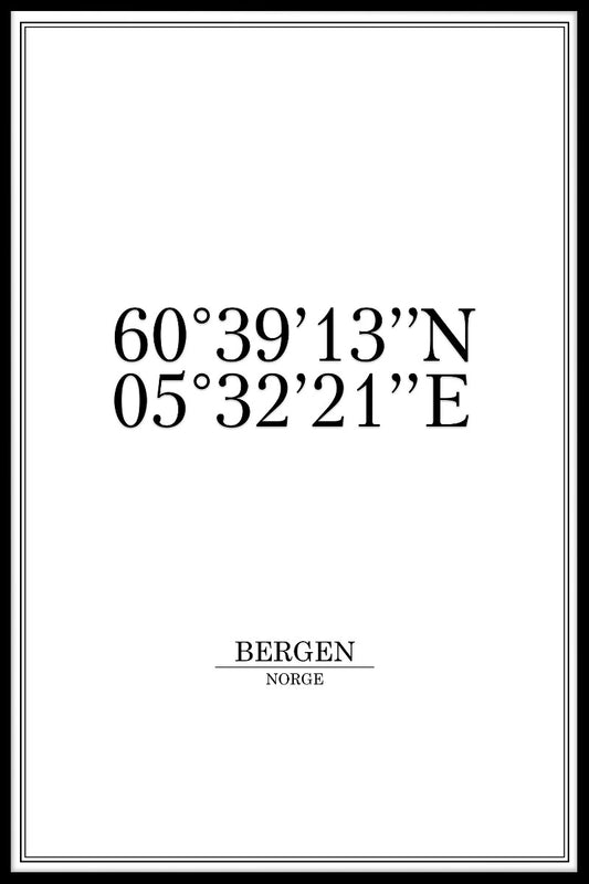 Bergen Coordinates juliste