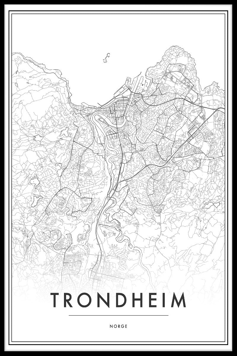 Trondheim Map juliste