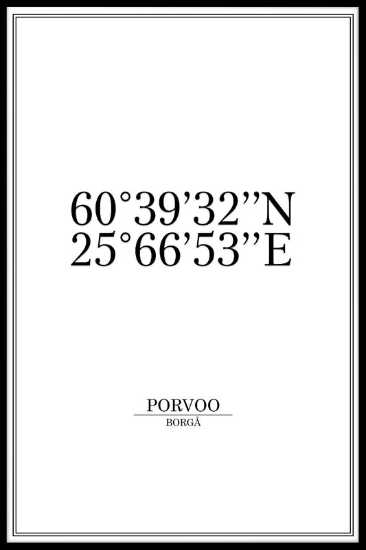 Porvoo Coordinates juliste