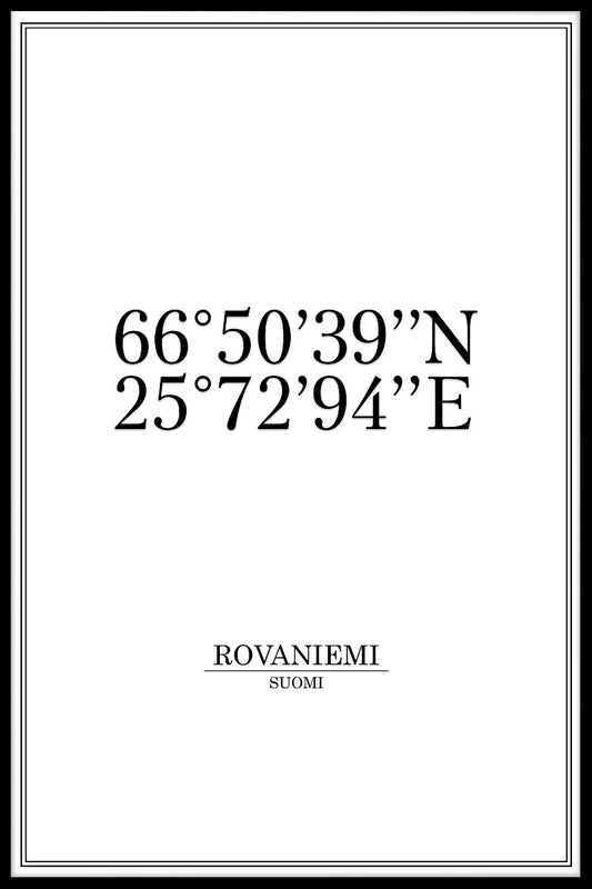 Rovaniemi Coordinates juliste