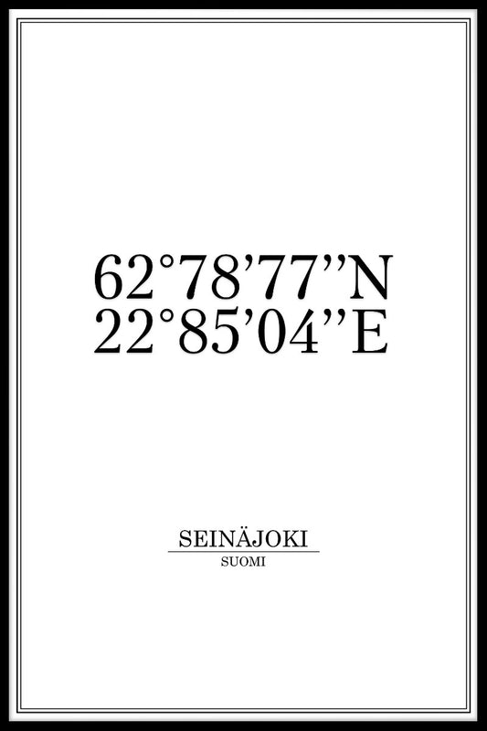 Seinäjoki Coordinates juliste