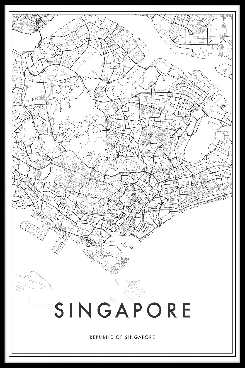 Singapore Map juliste