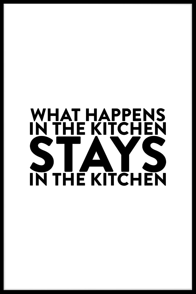 What Happens in The Kitchen juliste