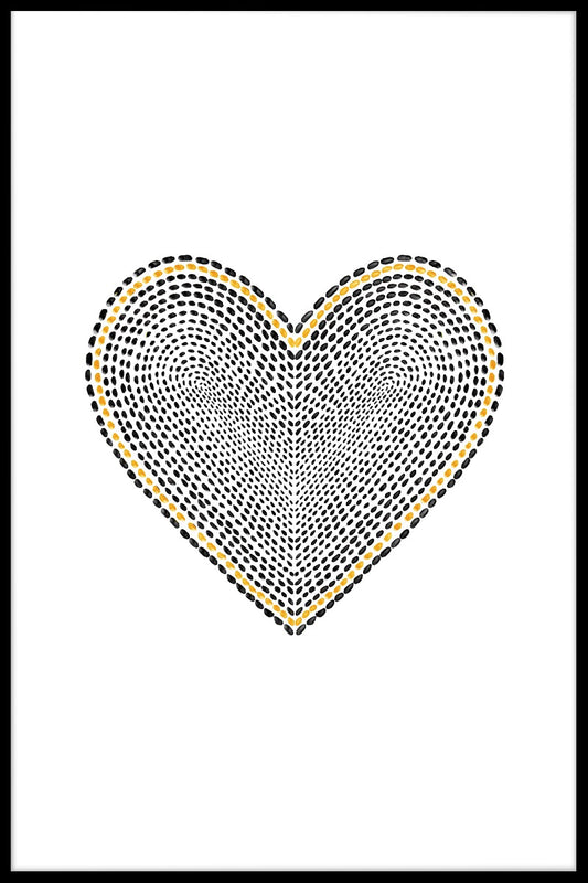 Gold and Black Heart juliste