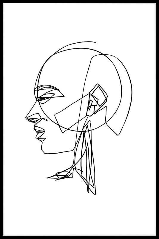 Faces Line Art juliste