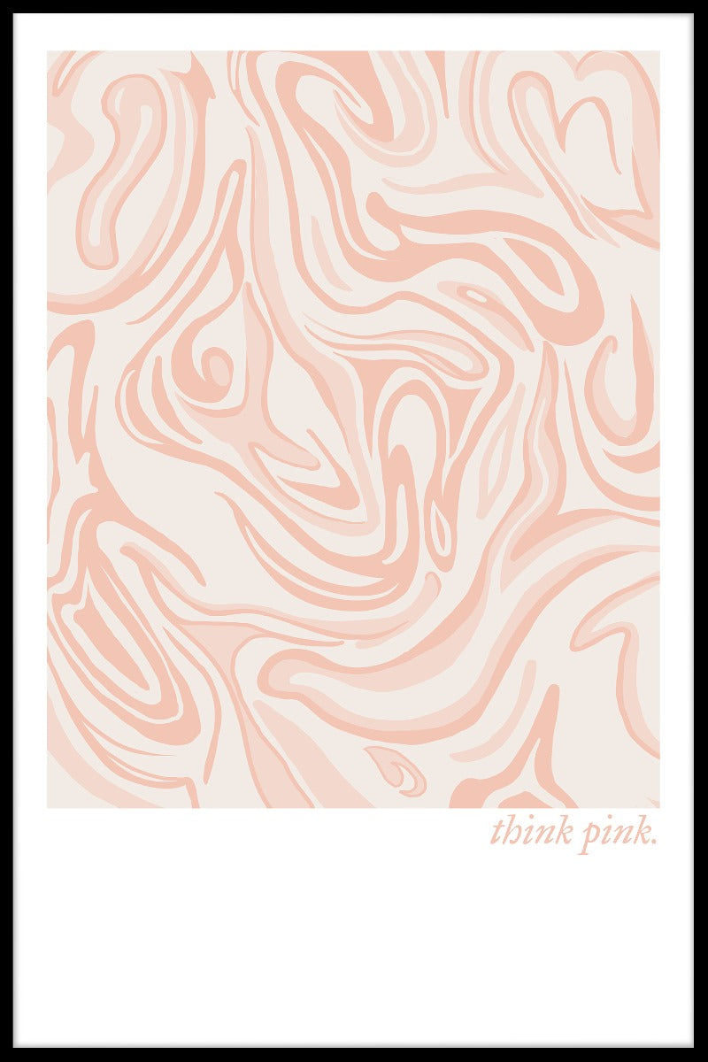 Think Pink Abstract juliste