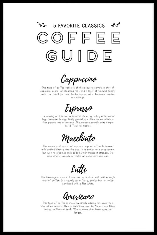 Coffee Guide juliste