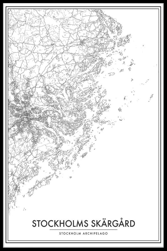 Stockholm Archipelago Map juliste