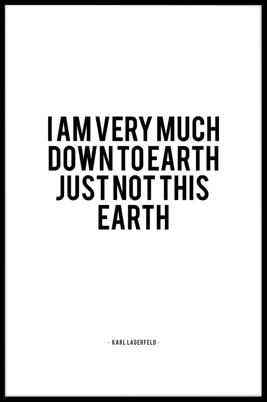 Down To Earth juliste