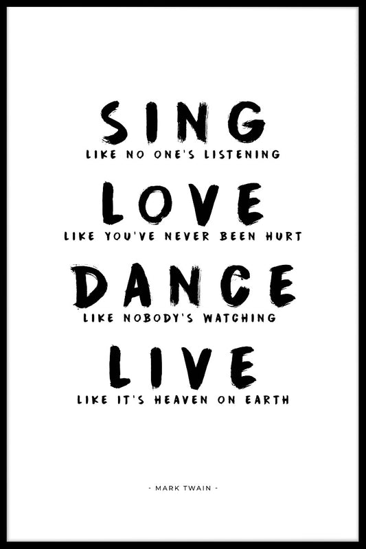 Sing Love Dance Live juliste