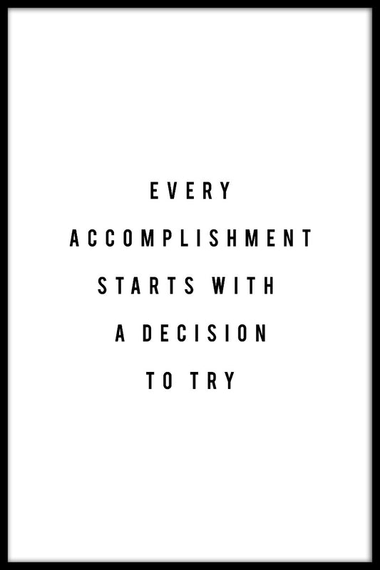 Every Accomplishment juliste