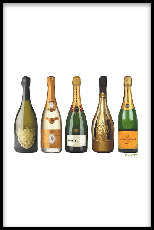 Champagne Bottles juliste