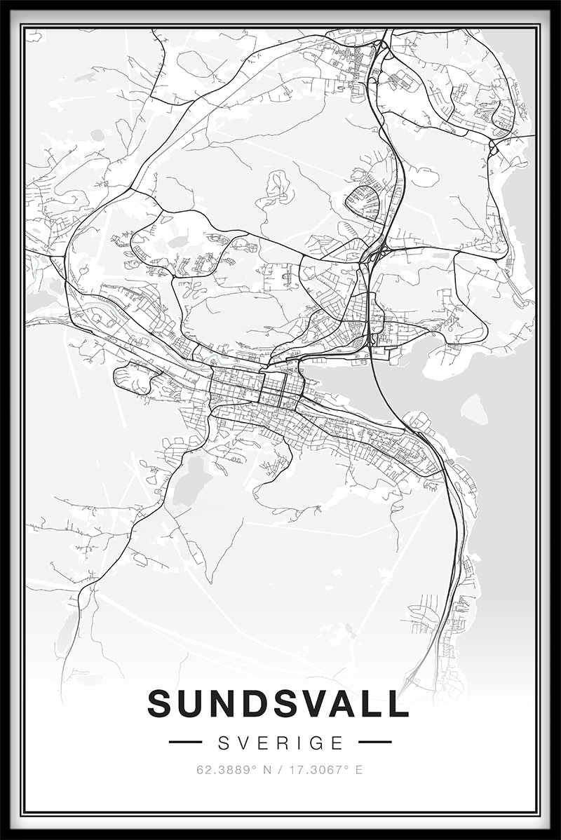 Sundsvall Map juliste