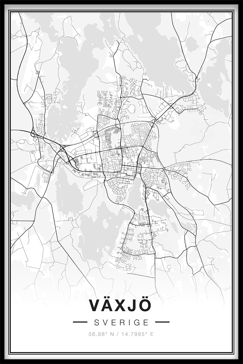 Växjö Map juliste