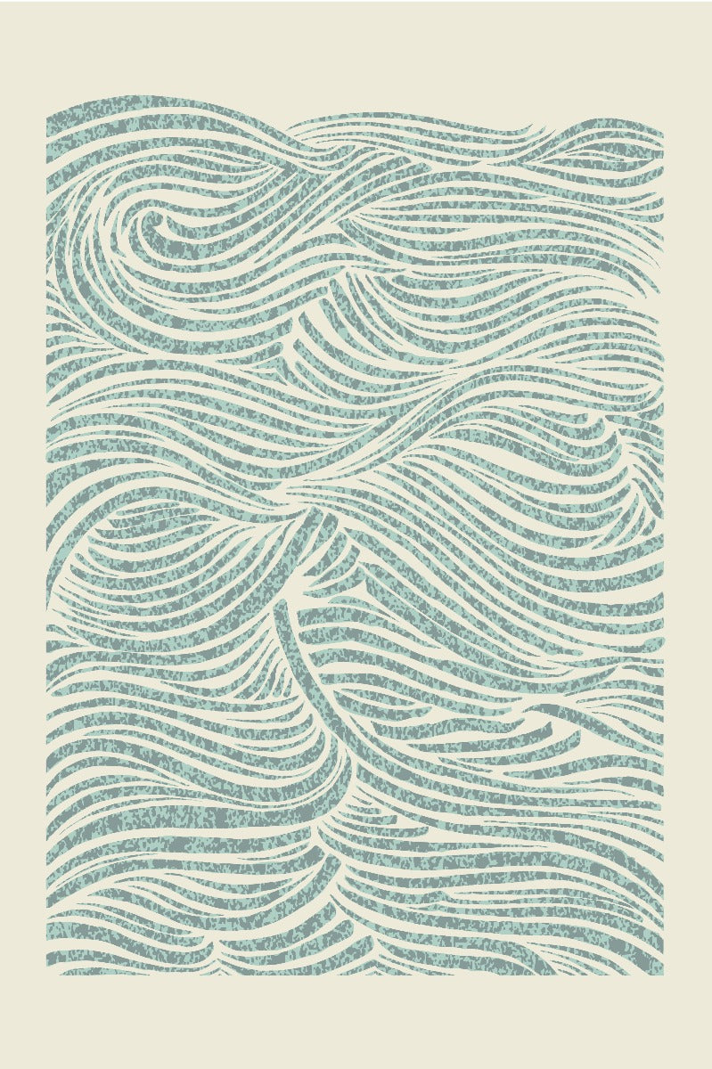 Sea Waves Illustration juliste