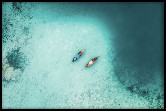 Boats in Topical Lake juliste