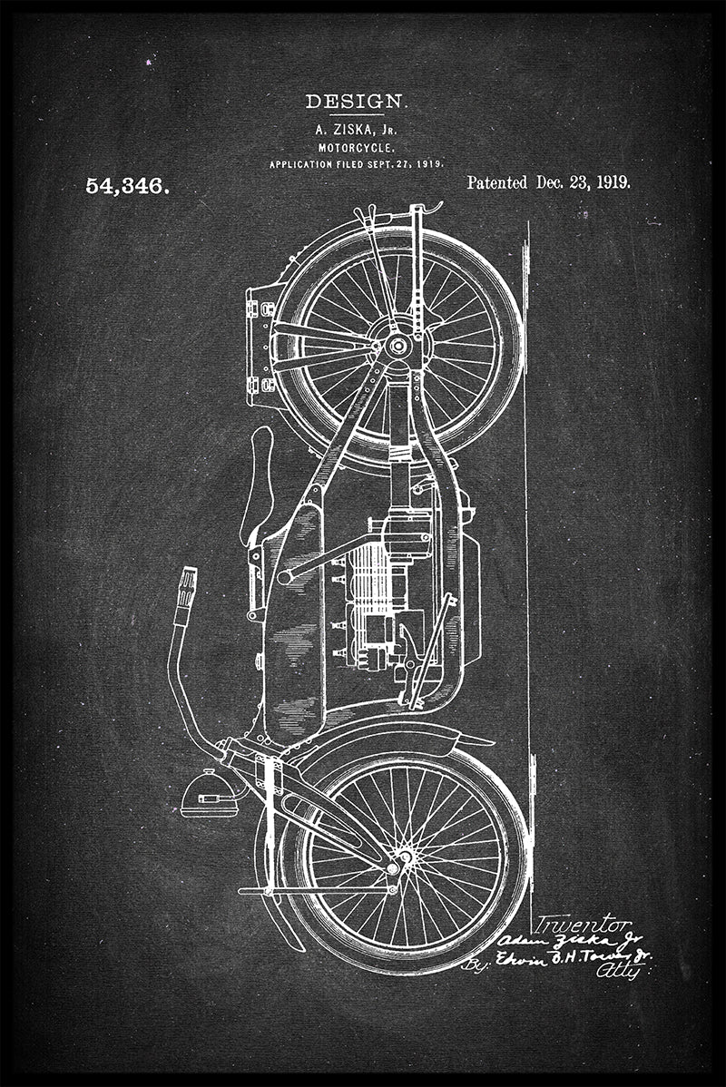 Motocycle Patent N02 juliste