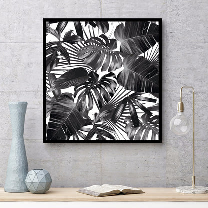 Palm Leaves Black & White juliste