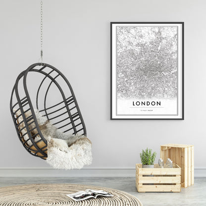 London United Kingdom Map juliste
