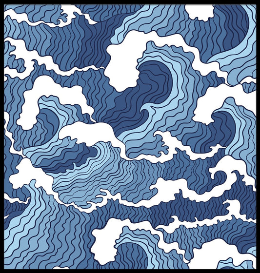 Abstract Waves Illustration juliste