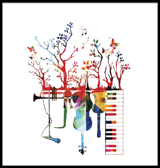 Musical Instruments illustration juliste