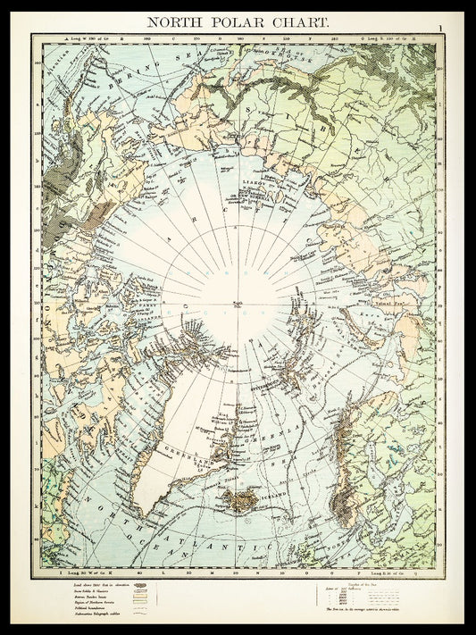 North Polar Chart 1897 juliste