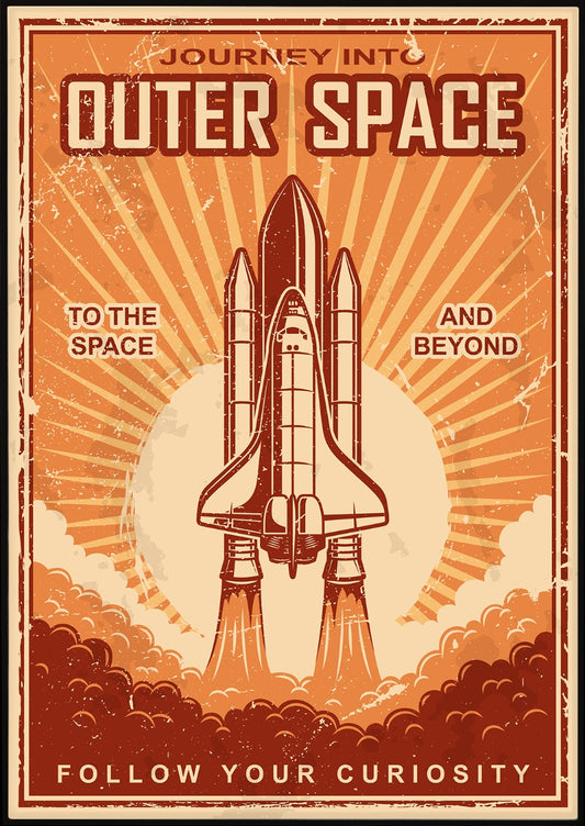 Outer Space Vintage juliste